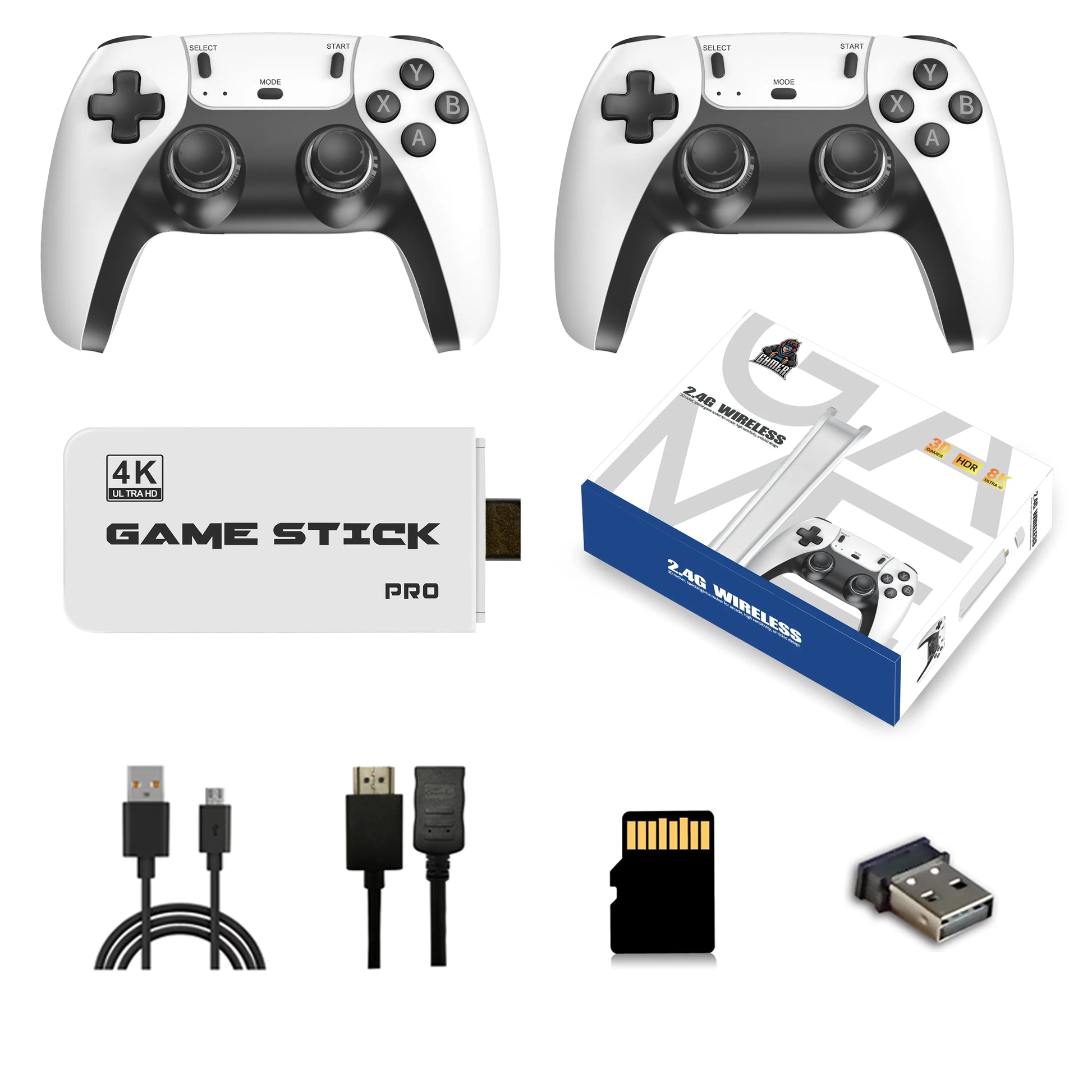 4K TV Game Stick M15 Video Game Console Built-In 40000+/50000 Games 128G Handheld Game Player Wireless Controller Retro Gamepad